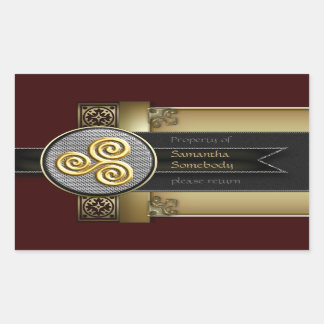 Pegatina Rectangular Marcador decorativo de Triskele