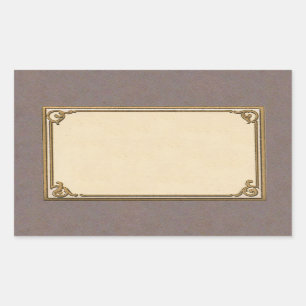 Pegatina Rectangular Marco de principios del siglo XX