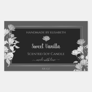 Pegatina Rectangular Marco plateado de las etiquetas de los productos g