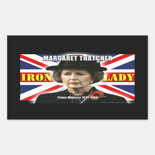 Pegatina Rectangular Margaret Thatcher, Primera Ministra