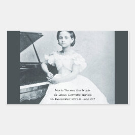 Pegatina Rectangular María Teresa Gertrudis de Jesús Carreño García