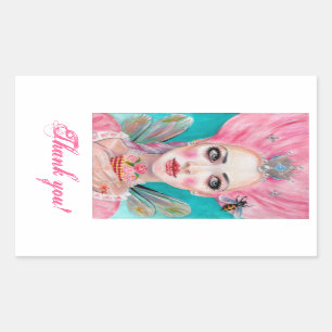 Pegatina Rectangular Marie Antoinette Queen Bee gracias pegatinas