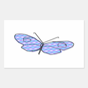 Pegatina Rectangular Mariposa cósmica