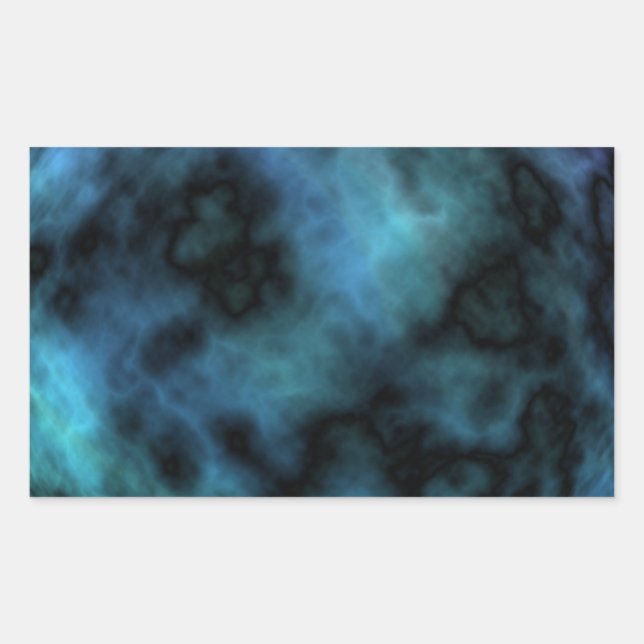 Pegatina Rectangular Mármol azul de imitación (Anverso)