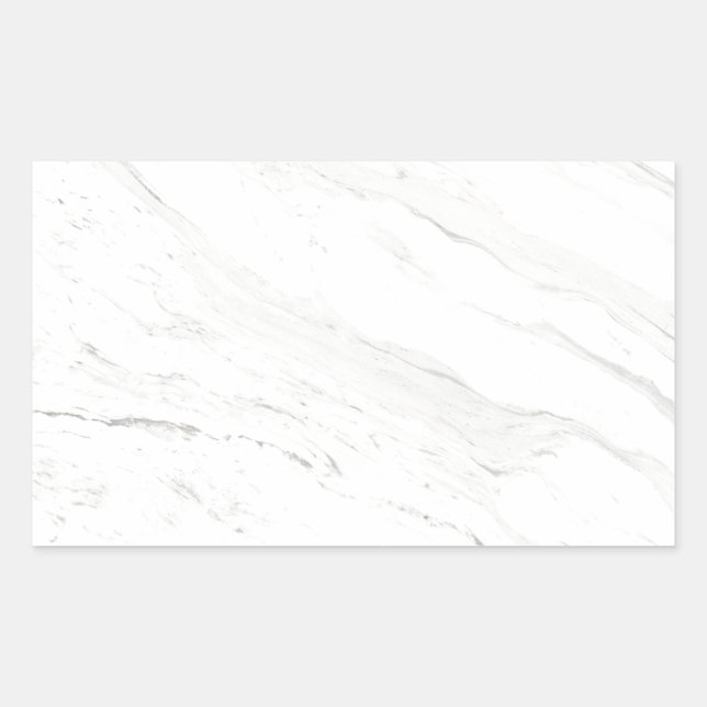 Pegatina Rectangular Mármol blanco (Anverso)