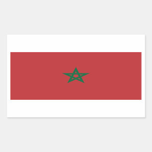 Pegatina Rectangular Marruecos/bandera marroquí