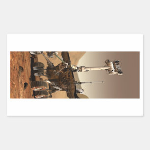 Pegatina Rectangular Mars Rover