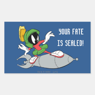 Pegatina Rectangular MARVIN EL Cohete MARTIAN™