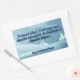 Pegatina Rectangular Mary Pettibone Poole Cita Inspiradora "Cerebros"