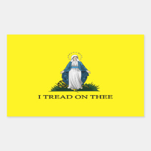 Pegatina Rectangular Mary: Serpent Crusher