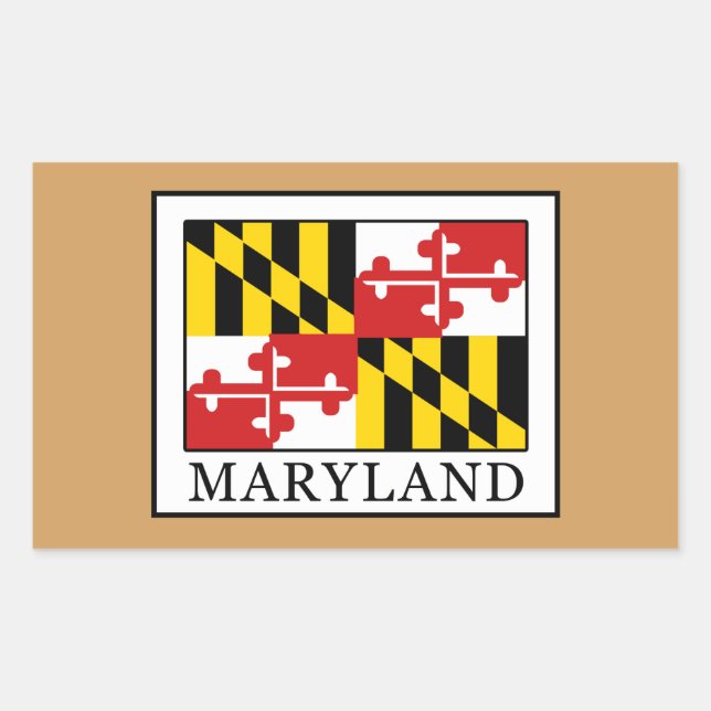 Pegatina Rectangular Maryland (Anverso)