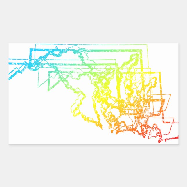 Pegatina Rectangular maryland chill blur (Anverso)