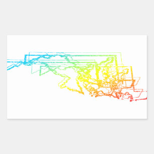 Pegatina Rectangular maryland chill blur