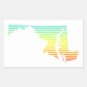 Pegatina Rectangular maryland chill fade
