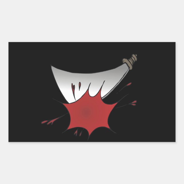 Pegatina Rectangular Masacre de Machete (Anverso)