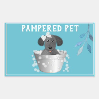 Pegatina Rectangular Mascota personalizado y profesional