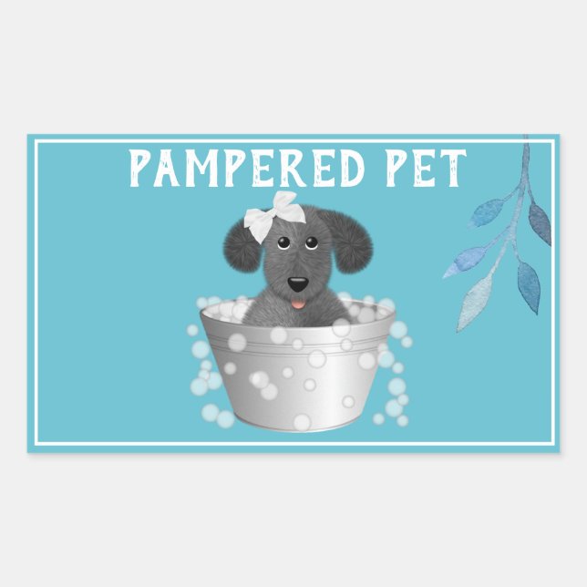 Pegatina Rectangular Mascota personalizado y profesional (Anverso)