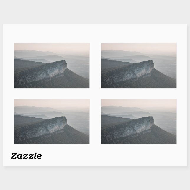 Pegatina Rectangular Massif Central France (Hoja)