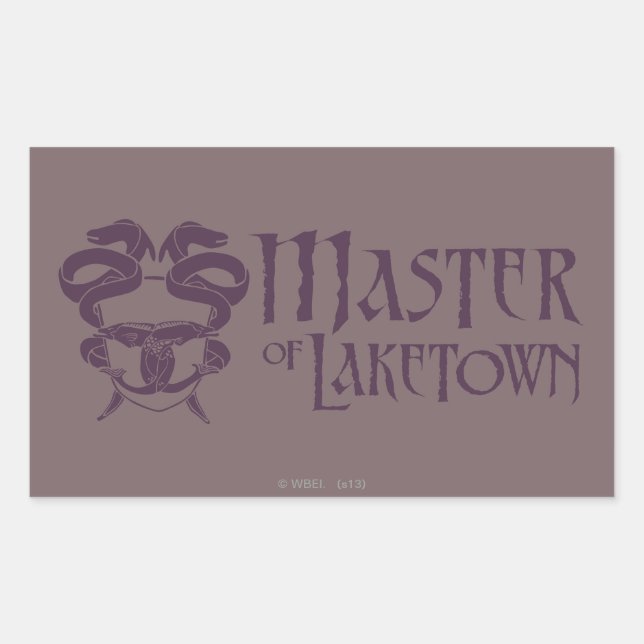 Pegatina Rectangular Master Of Laketown Name (Anverso)