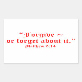 Pegatina Rectangular Mateo 6:14