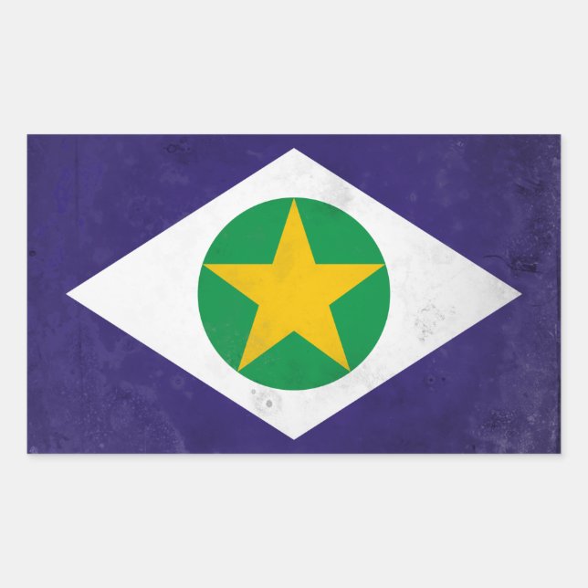 Pegatina Rectangular Mato Grosso (Anverso)