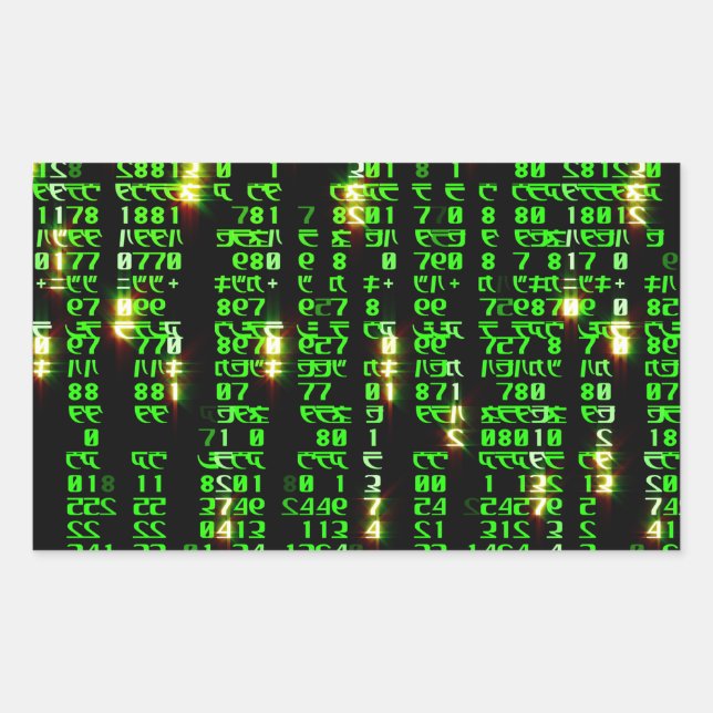 Pegatina Rectangular Matriz de código (Anverso)