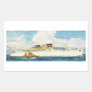 Pegatina Rectangular Matson Liner a Hawaii