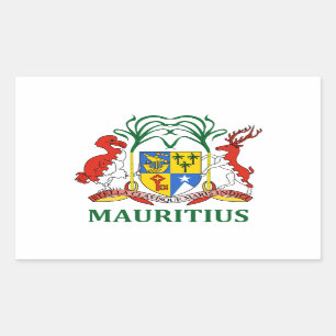 Pegatina Rectangular Mauricio - emblema/bandera/escudo de armas/símbol