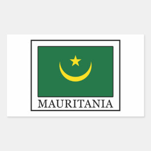 Pegatina Rectangular Mauritania