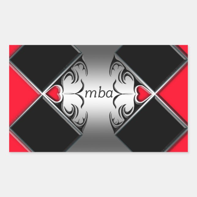 Pegatina Rectangular mba (Anverso)