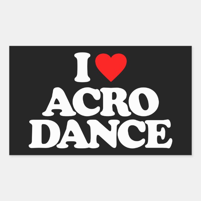 PEGATINA RECTANGULAR ME ENCANTA ACRO DANCE (Anverso)