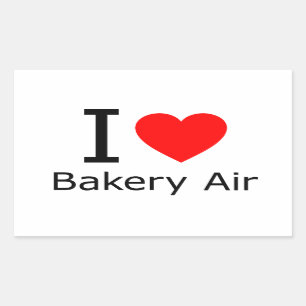 Pegatina Rectangular Me encanta Bakery Air