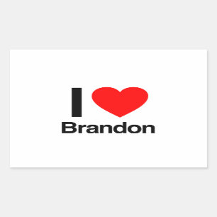 Pegatina Rectangular me encanta brandon