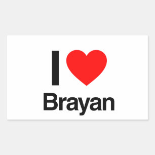 Pegatina Rectangular me encanta brayan