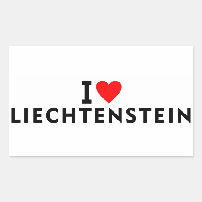 Pegatina Rectangular Me encanta el país de Liechtenstein como un viaje  (Anverso)