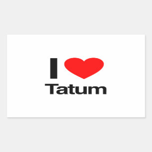 Pegatina Rectangular me encanta el tatum