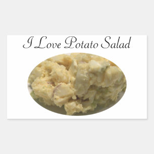Pegatina Rectangular Me encanta la ensalada de patatas