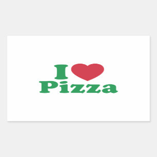 Pegatina Rectangular Me encanta la pizza