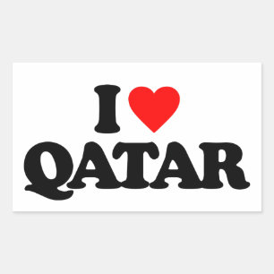 PEGATINA RECTANGULAR ME ENCANTA QATAR