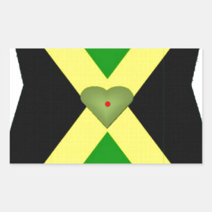 Pegatina Rectangular Me encanta que Jamaica tenga un buen día y una mej