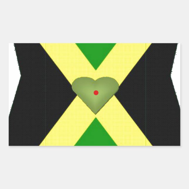 Pegatina Rectangular Me encanta que Jamaica tenga un buen día y una mej (Anverso)