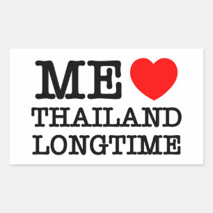 PEGATINA RECTANGULAR ME ENCANTA TAILANDIA DURANTE MUCHO TIEMPO