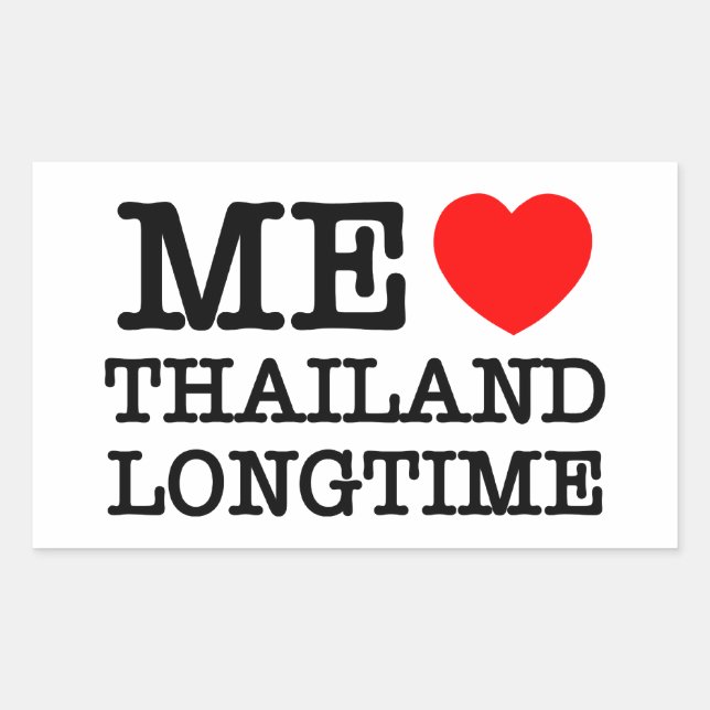PEGATINA RECTANGULAR ME ENCANTA TAILANDIA DURANTE MUCHO TIEMPO (Anverso)