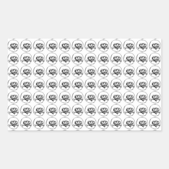 Pegatina Rectangular Me gusta (Anverso)