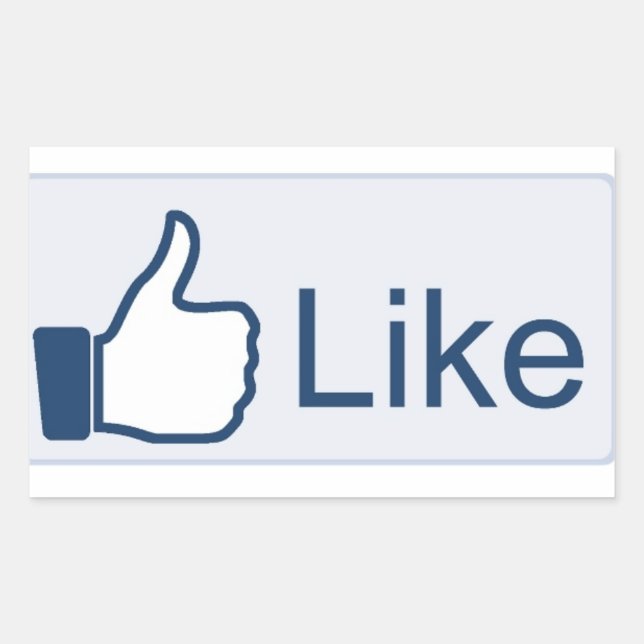 Pegatina Rectangular "Me gusta" en Facebook (Anverso)