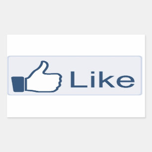 Pegatina Rectangular "Me gusta" en Facebook