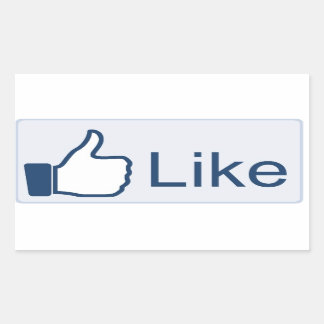 Pegatina Rectangular "Me gusta" en Facebook