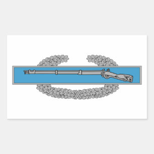 Pegatina Rectangular Medalla de Infante de Combate CIB Veterano del Ejé