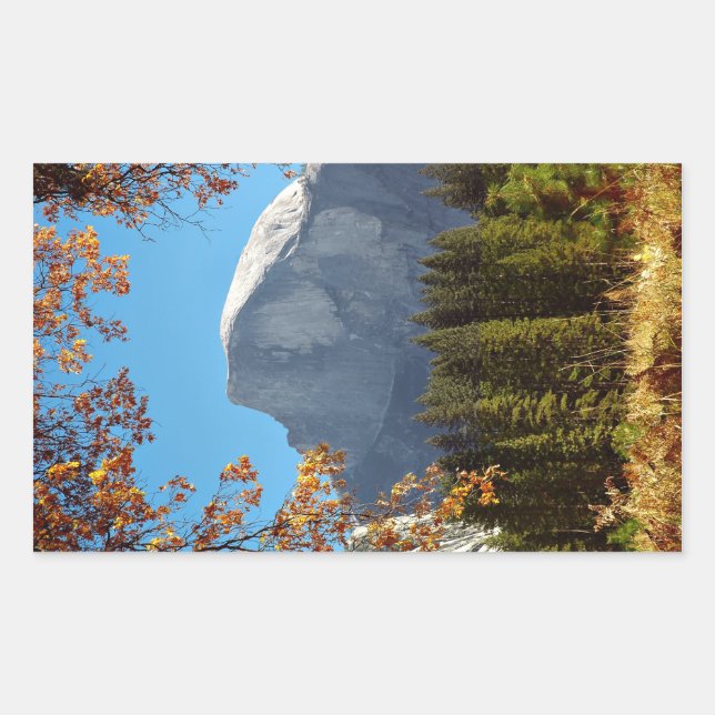 Pegatina Rectangular Media vivienda en otoño - Parque nacional Yosemite (Anverso)