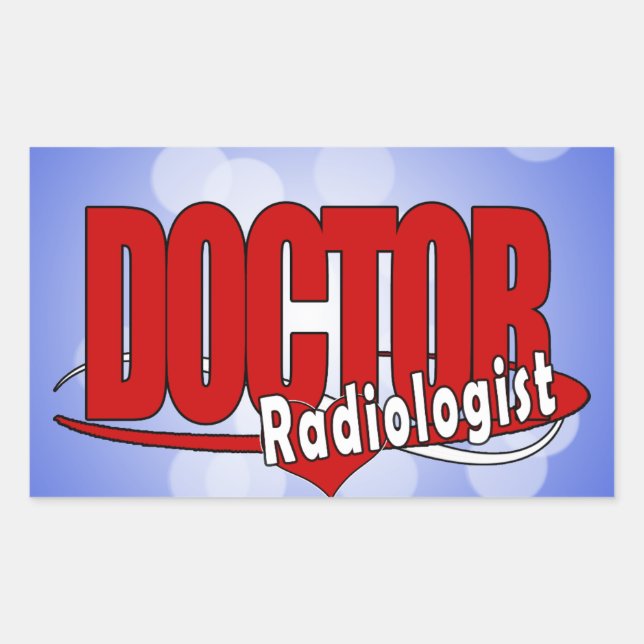 PEGATINA RECTANGULAR MÉDICA DE LOGO RADIOLOGISTA (Anverso)
